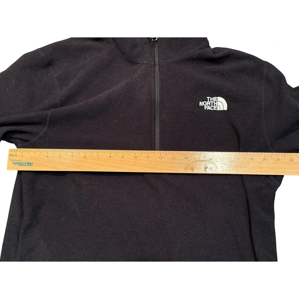 The North Face Mens Black Quarter Zip Fleece Pullover Jacket Large L‎ Mock Neck